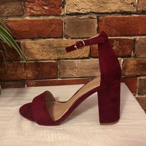 4” Red Suede heels - Boohoo